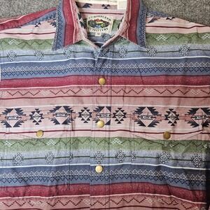 Cumberland‎ Outfitters Western Shirt Snap Up Longsleeve Aztec Size Medium
